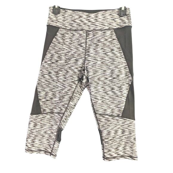 Calvin Klein Leggings Womens S Performance Quick Dry Crop White Black - Picture 1 of 2